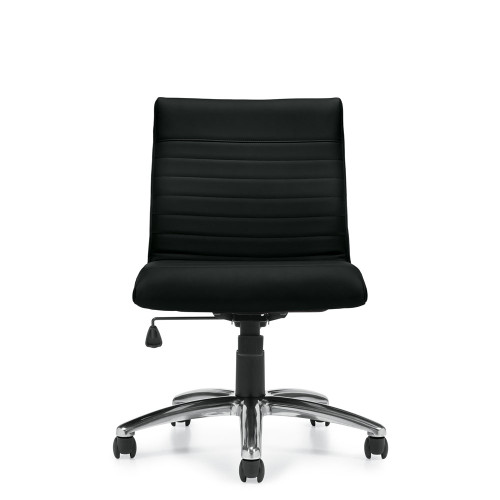 Offices To Go - Low Back Luxhide Armless Executive Chair Offices To Go - Low Back Luxhide Armless Executive Chair